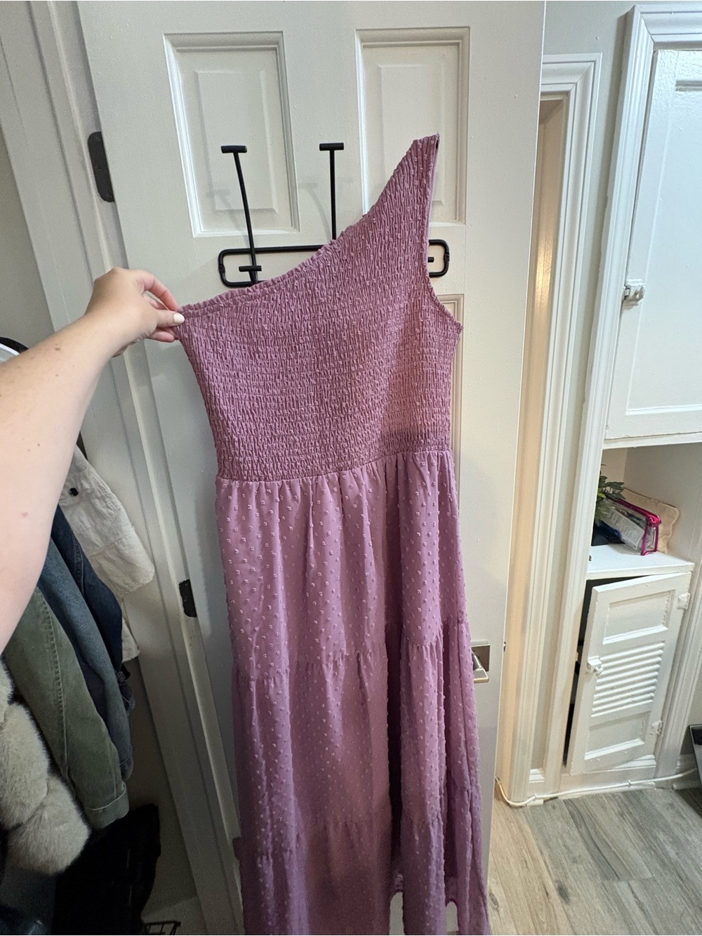 One-Shoulder Mauve Women's Dress